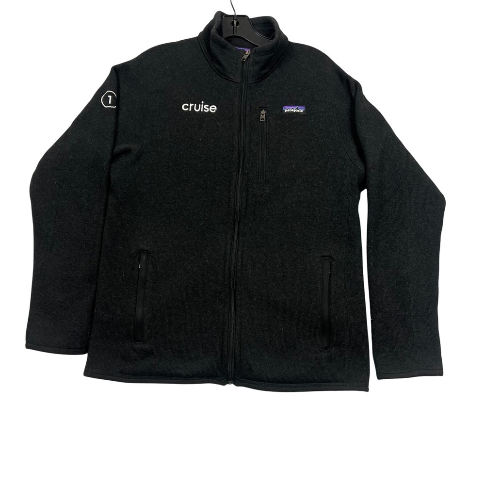 Patagonia Mens M Black Better Sweater Full Zip Jacket Cruise Logo 25528 FA19